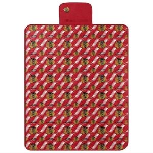 Chicago Blackhawks Blanket 60 x 72 Outdoor Compact Travel Picnic Throw New